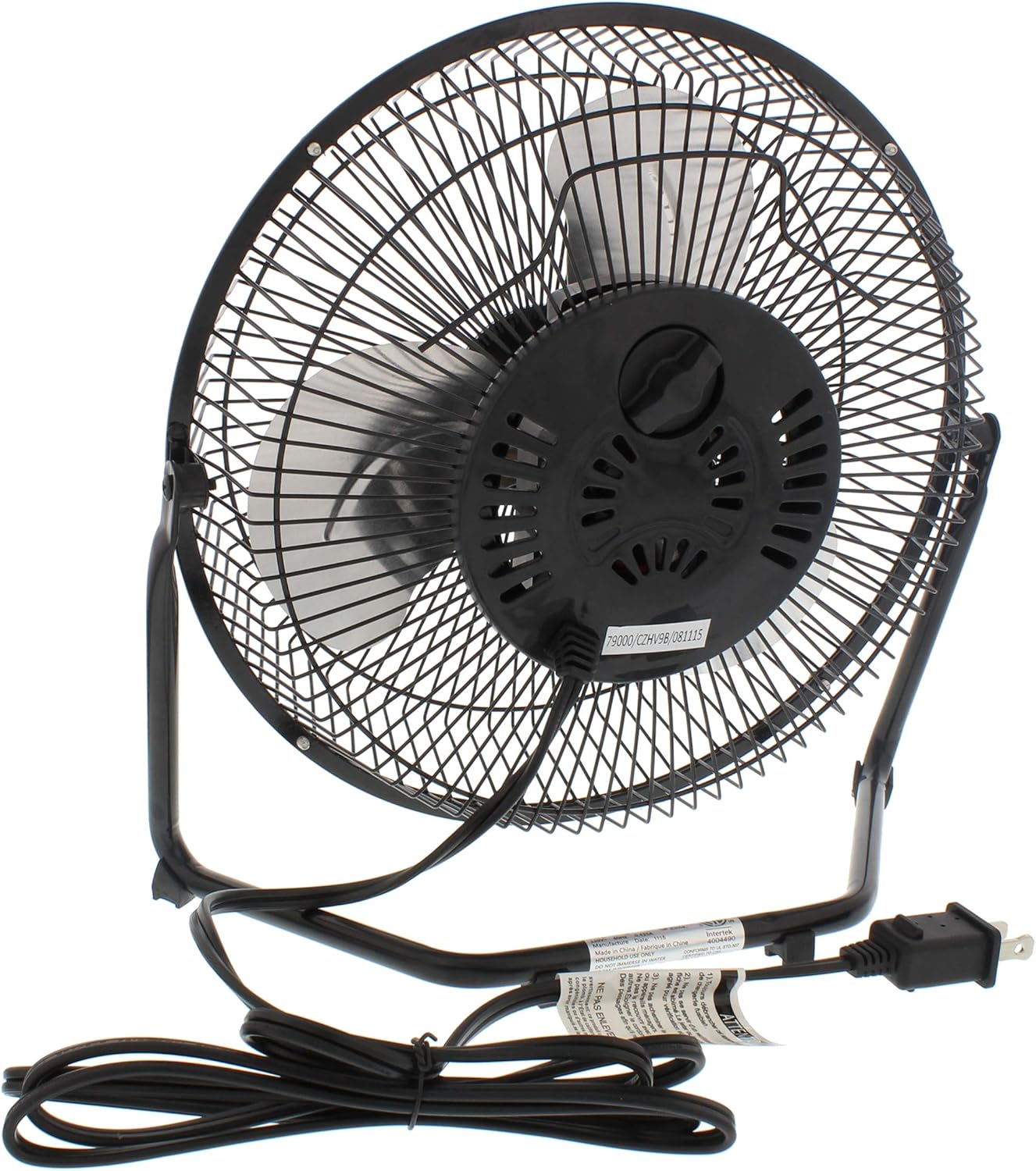 Comfort Zone CZHV9B 9-inch High Velocity 3-Speed Floor Fan with 180-Degree Tilt: Home & Kitchen