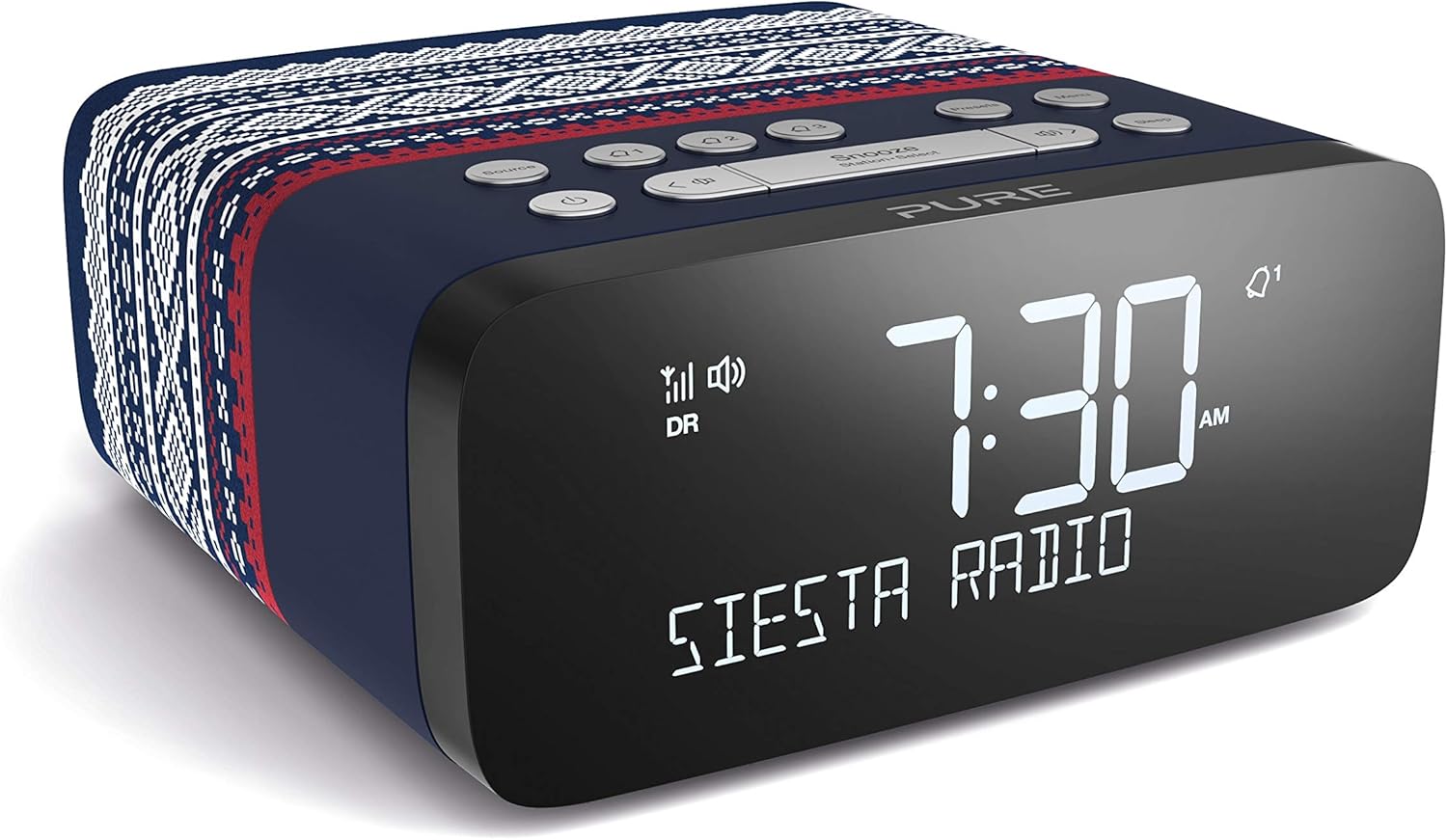 Pure 150649 Siesta Rise S Alarm Clock Radio with Bluetooth, Digital DAB