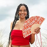Fisura Handheld Folding Fan with Hanger It is f*cking hot red pattern view 7