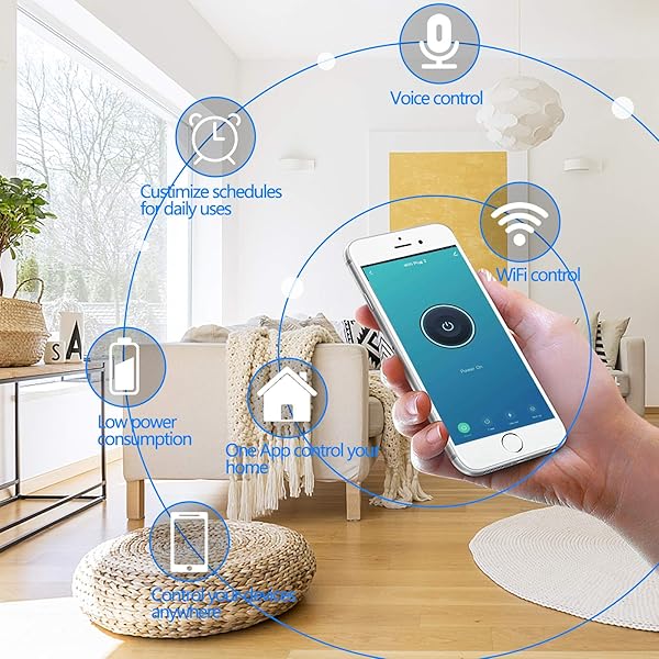 Enchufe Inteligente Wi Fi 16A Enchufe Smart Con Monitor de Energacompatible con Alexa y Google Home a red de 24 GHz NO se requiere Hub