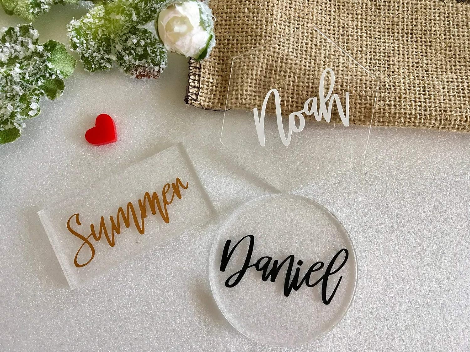 Tischkarten aus Acryl Klar, Personalisierte, Acryl Platzkarten ...