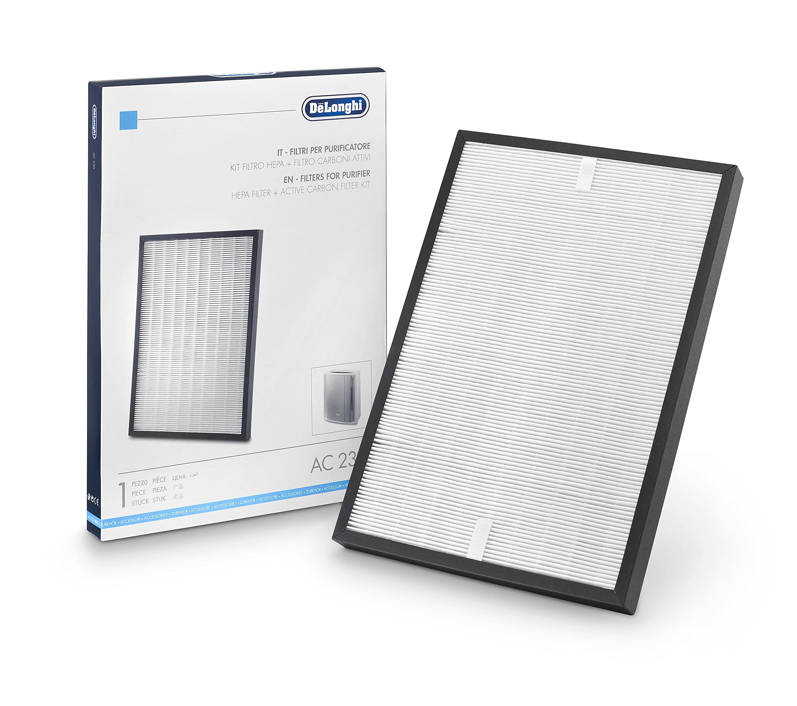 De'Longhi Hepa and Carb Replacement Filter for Air Purifier ACF-2 - X-Large , White