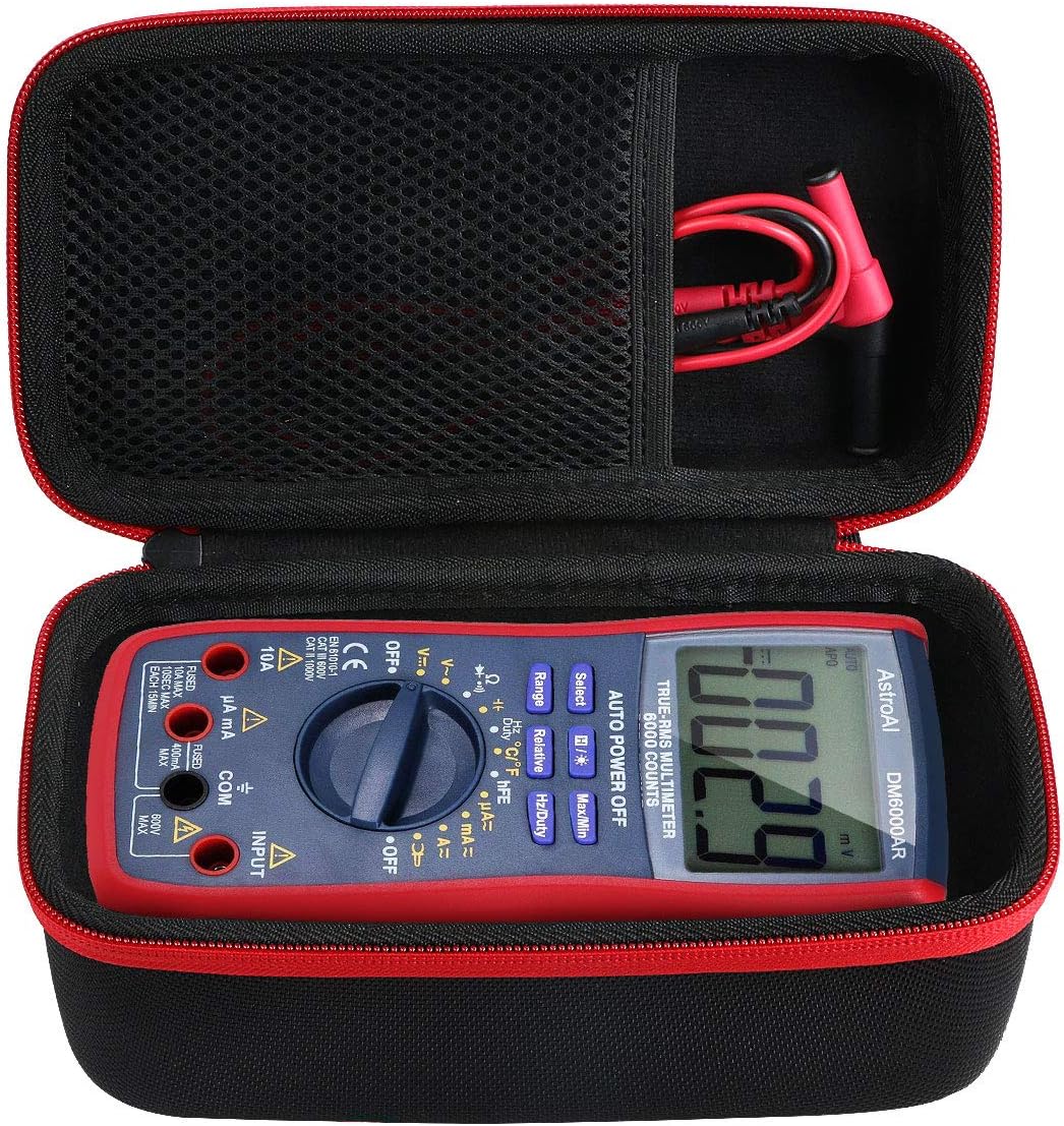 Khanka Hard Case For AstroAI Digital Multimeter TRMS 6000 Counts Volt Meter Manual and Auto Ranging Measures Voltage Tester.(Case for TRMS 6000 - Image 4