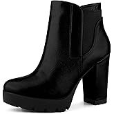 Perphy Platform Chunky High Heels Chelsea Boots for Women