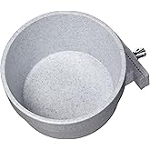 Lixit Quick Lock Removable Cage Bowls for Rabbits, Guinea Pigs, Gerbils, Ferrets, Dogs, Cats, Birds, and Other Small Animals - Made in USA (Gray, 20 Ounce)