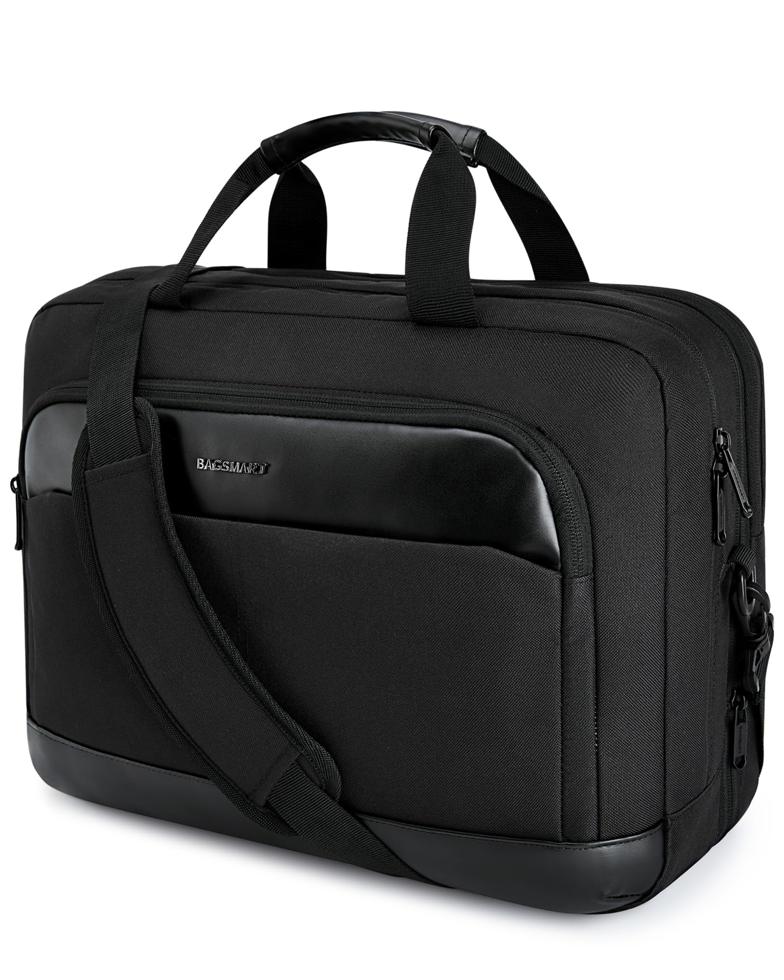Laptop Bag 17.3 Inch, Laptop Briefcase for Men Women, Large Expandable Computer Bag for Business, Work, Travel (Black)
