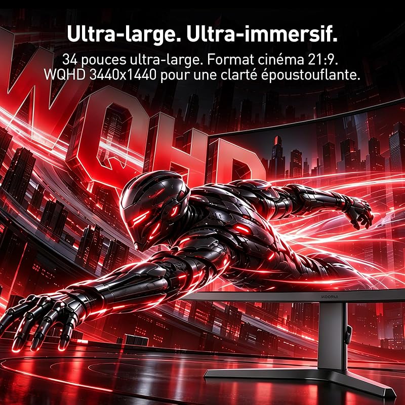 Ecran PC Gamer 34 Pouces Incurvé 200Hz WQHD 1ms HDR 400 HDMI/DP