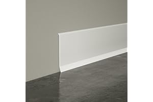 MOLENEY Flexible Baseboard Molding Trim, 4 Inch Self-Adhesive Vinyl Wall Base, Peel and Stick Trim Rubber Cove Base, Wall Base Molding Trim, Baseboard Moulding Trim (20Ft)