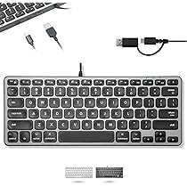Macally Teclado com fio para Mac com hub USB (2 USBC/1 USBA