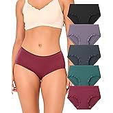 BAMBOO COOL Women's Underwear Briefs for Women Lightweight Ladies Panties Moisture-Wicking Stretchy Soft Breathable 5-pack