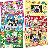 BelleAngle 30 Packs Summer Back to School Picture Frame Craft Kits for Kids Home Classroom School Activities Decorations Supp