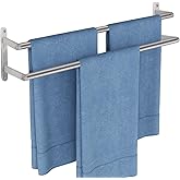 JIAPAIDUO Double Towel Bar, 24Inch Towel Rack for Bathroom, Stainless Steel Double Bath Towel Bar, Wall Mounted Towel Holder, Double Towel Rod Towel Rail Hanger for Wall, Kitchen (Brush Nickel)