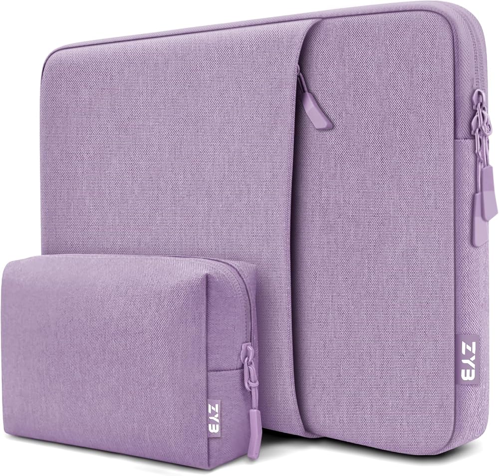 ZYB 15.6 Inch Laptop Sleeve Case Shockproof Waterproof Purple