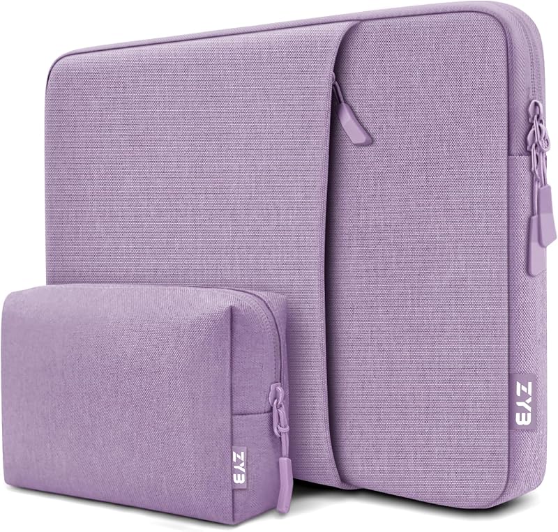 ZYB 15.6 Inch Laptop Sleeve Case Shockproof Waterproof Purple