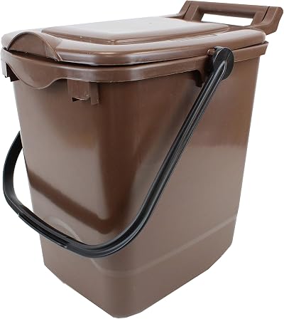 All-Green 23L Large Compost Caddy Brown for Food Waste Recycling