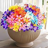 Artificial Fake Flowers for Outdoor Spring Decoration, 12 Bundles UV Resistant Faux Plastic Fabric Flowers Lily for Indoor Outdoor Garden Porch Entryway Window Box Pot Vase Planter Decor
