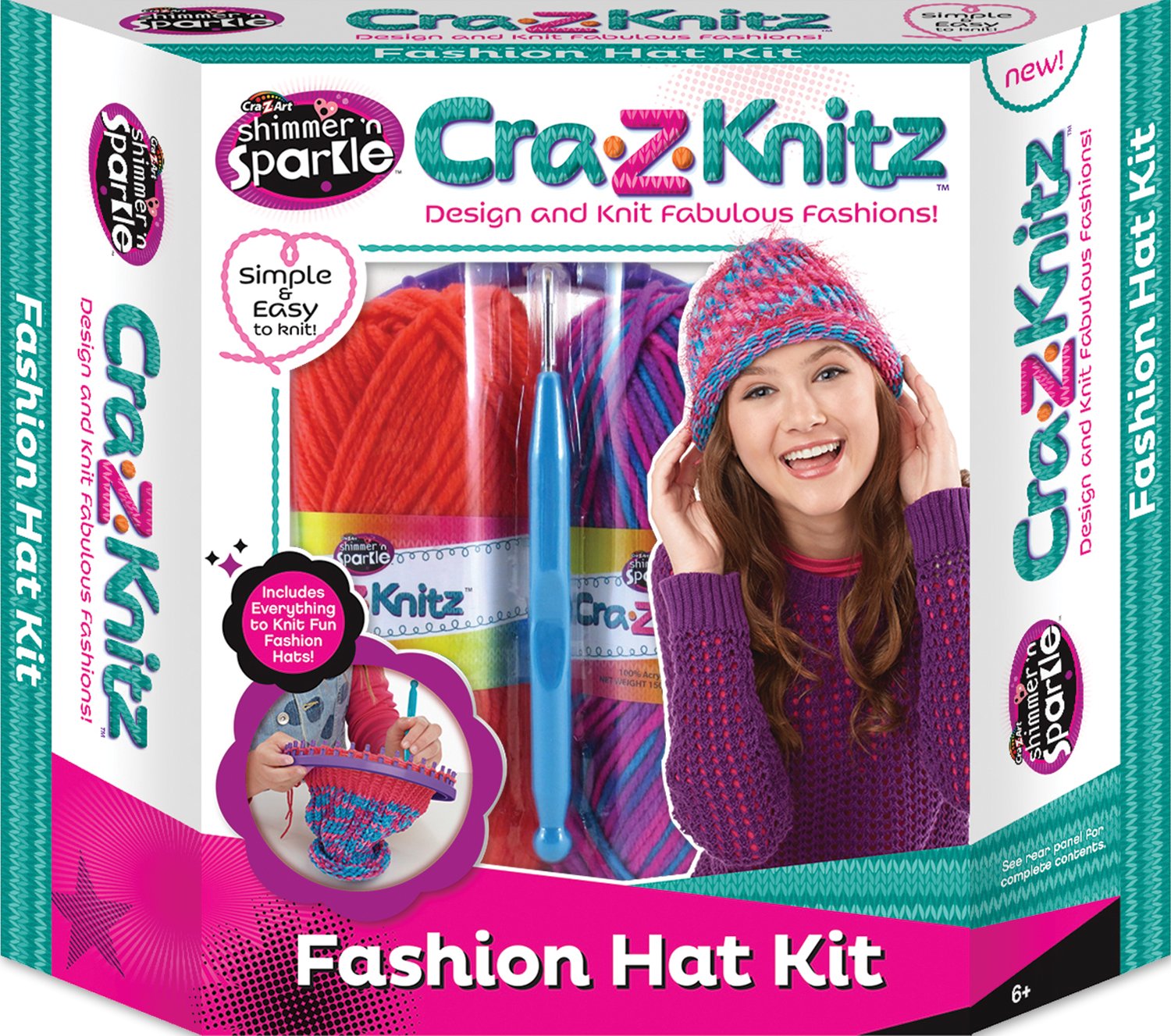 Shimmer & Sparkle Cra-Z-Knit Hat Kit