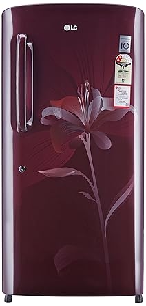 LG 215 L 2 Star Direct Cool Single Door Refrigerator(GL-B221ASLV.DSLZEBN, Scarlet lily)