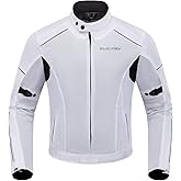 Burjosy Mesh Motorcycle Jacket for Men, Summer Motorbike Biker Jacket, Reflective Lightweight Breathable Riding Jacket