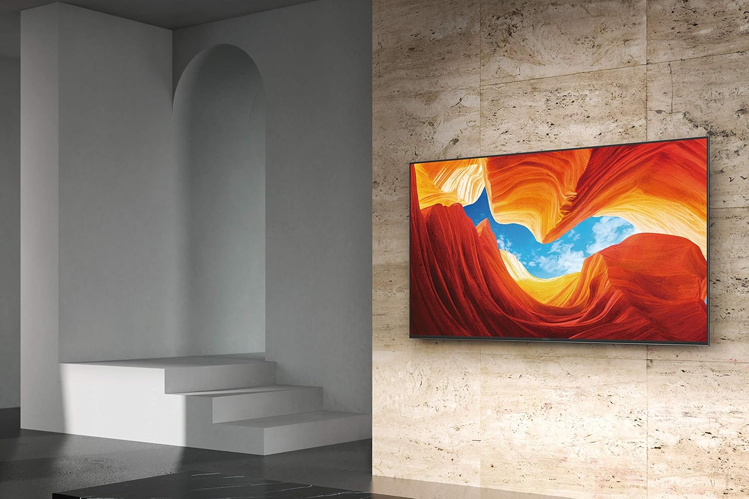 Sony X900H 55 Inch TV: 4K Ultra HD Smart LED TV with HDR and Alexa Compatibility - 2020 Model with SU-WL855 Ultra Slim Wall-Mount Bracket