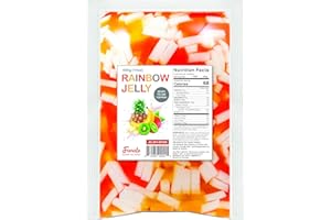 Fanale Jelly Topping for Bubble Tea | Rainbow Konjac Jelly | for Boba Tea, Smoothies, Slushes, Desserts- 400g