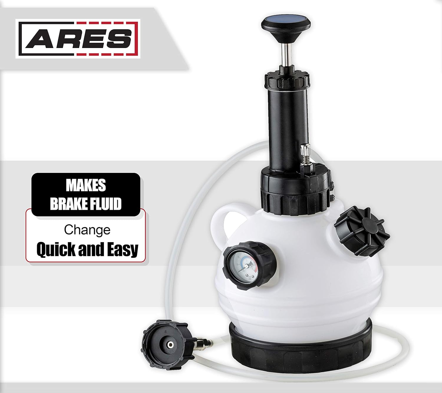 Amazon Com Ares 70921 2 Liter Manual Brake Fluid Pressure Bleeder Makes Brake Fluid Changes Quick And Easy Easy One Person Manual Pump Operation Automotive
