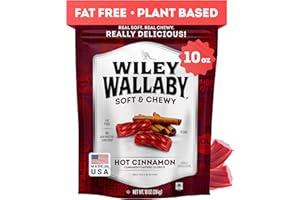 Wiley Wallaby Licorice 10 Ounce Classic Gourmet Soft & Chewy Australian Cinnamon Licorice Candy Twists, 1 Pack