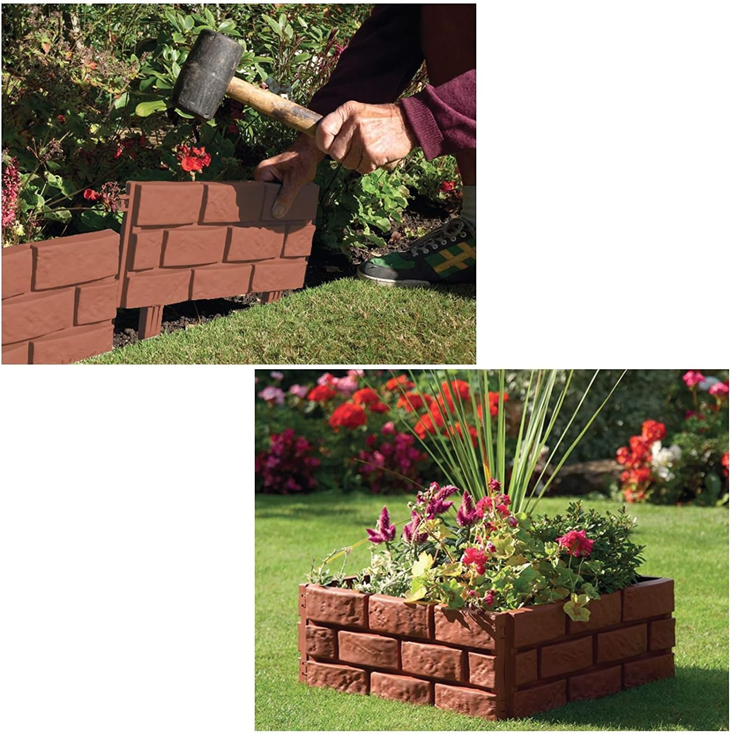 Lawn Border Edging Plastic Garden Border for Straight and Curved