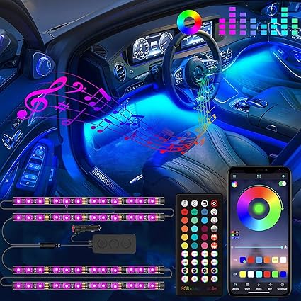 Amazon.com: Interior Car Lights, 2-in-1 Design 4pcs 48 LEDs Waterproof