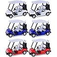 6 Pcs 4.72 Inch Mini Golf Cart Miniature Diecast Golf Cart Decorations Golf Birthday Decorations Metal Pull Back Die Cast Action Toy Golf Cart for Table Golf Decor Golf Party Decorations 1: 20
