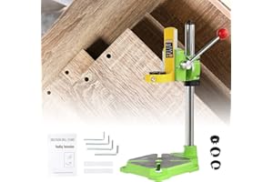 POWLAB Upgrade Floor Drill Press Stand Table with Rotary Tool, 90° Rotating Fixed Frame, Clamp for Hand Drill Benchtop Drilling Collet,Table Drill Press Kit Tool Holder for Benchtop Repair
