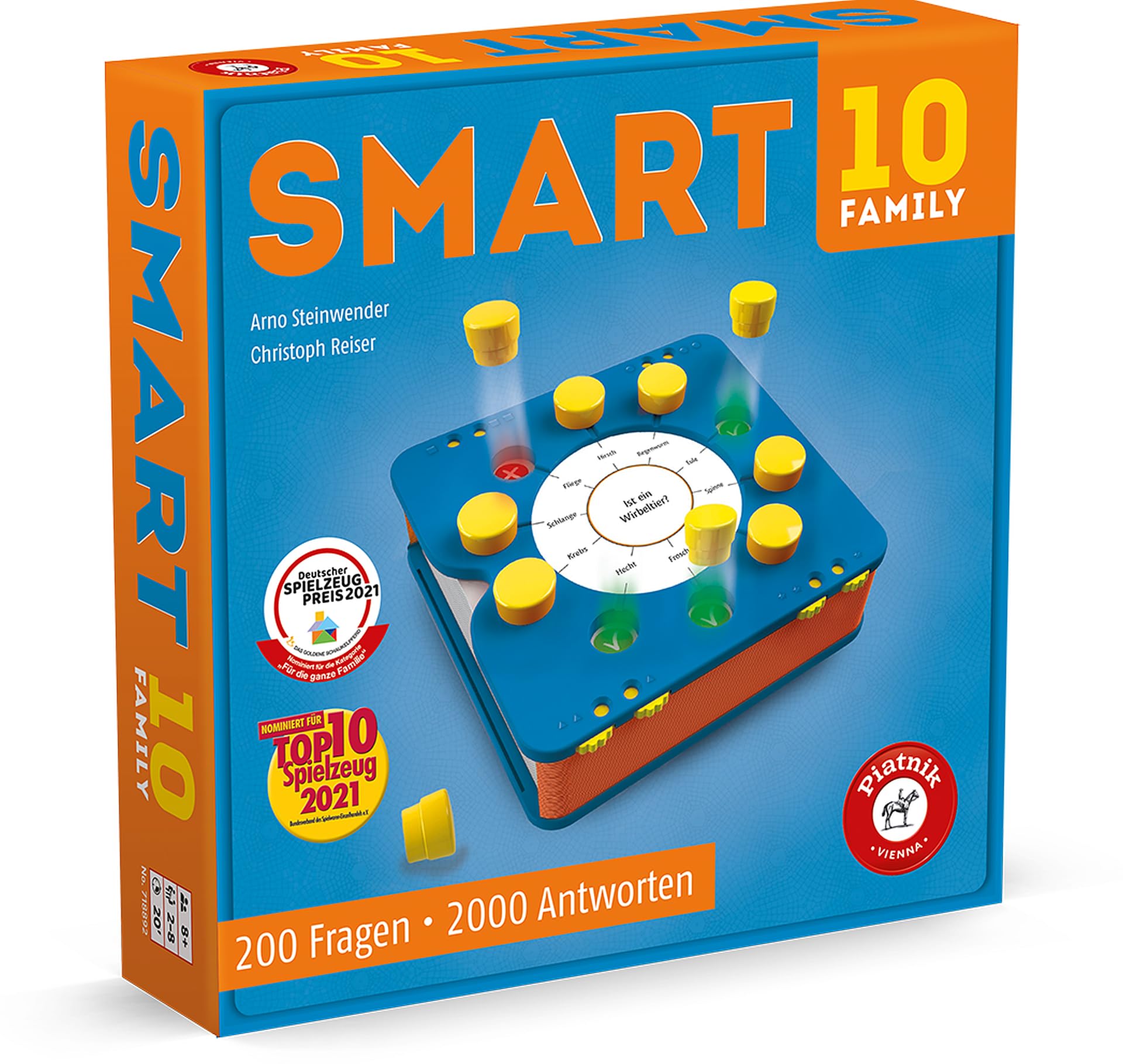 Piatnik PIA07188 Smart 10 Family | The Revolutionary Alleswisser Board Game I Special Art Quiz Games, Colourful