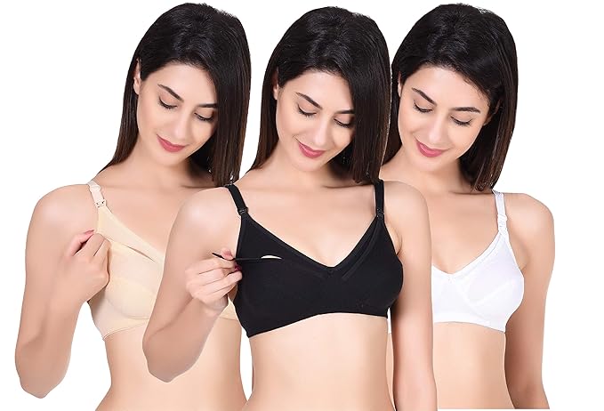 Comfort Easy Feeding Maternity Bra Pack of 3