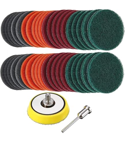 15 Stück Nylon Scheuerpads 5 Zoll - 400/800/2000 Körnung Für Reinigung & Politur