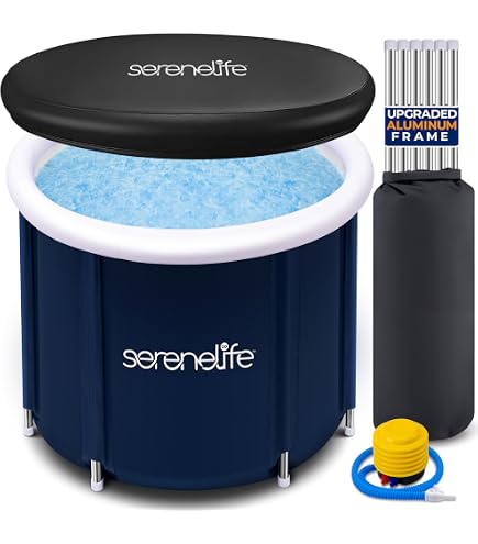 Upgrade XL 129 Gal Large Oval Ice Bath Tub For Athlete Multiple Layered