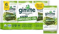 Gimme Seaweed Organic Roasted Seaweed Snack, Avocado Sea Salt, .17oz, 6 CT
