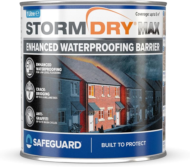 Stormdry MAX 1L Waterproofing Crack-Bridging Anti-Graffiti Barrier Masonry Stone