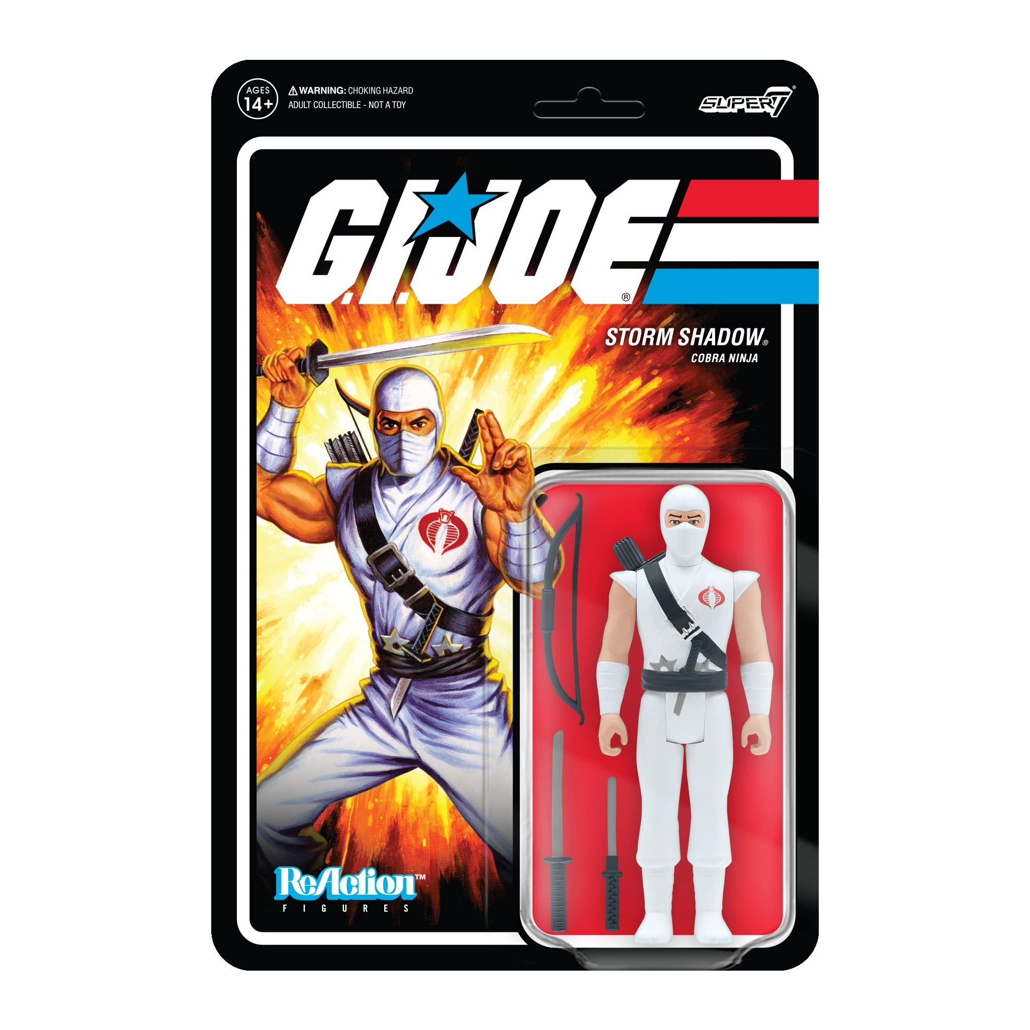 Super7 G.I. Joe Storm Shadow 3.75 in Reaction Figure