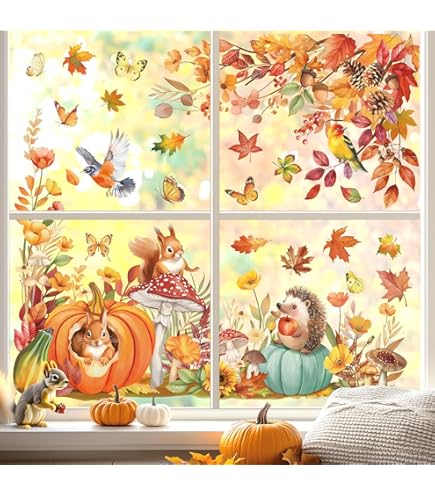 321pcs Christmas Window Decals - 9 Sheets Of Snowflakes, Winter & Holiday Designs For Glass Windows - View #6