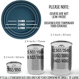 OHMO Universal Pet Can Lids 2-Pack Silicone Covers Dark Blue BPA Free view 2