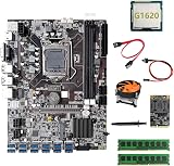 Lodokdre B75 ETH Mining Motherboard 12USB 1600Mhz RAM SSD CPU Fan Cable Switch view 1