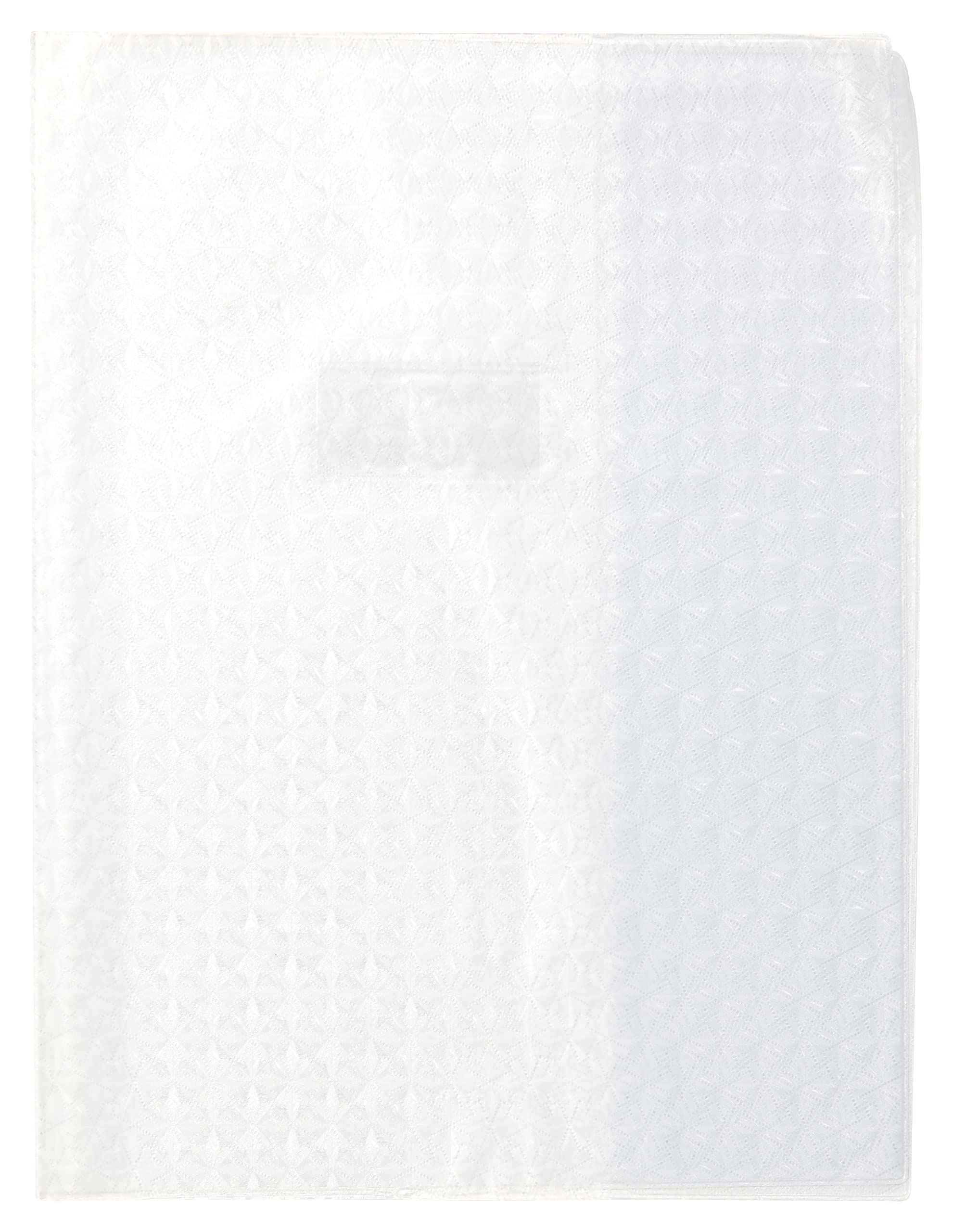 Calligrapher 72420C - A Notebook Protector with Clear Diamond Grain - Dimensions: 24x32cm - 18/100th with Label Holder - Opaque PVC - Manufactured in France