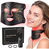 Red Light Therapy for Face &amp; Neck with 850nm NIR &amp; 7 Color Modes | Red Light Therapy Mask with 432 LEDs, 5 Levels &amp; 20-Minute Timer for Wrinkles &amp; Acne, Red Light Mask for Home &amp; Travel