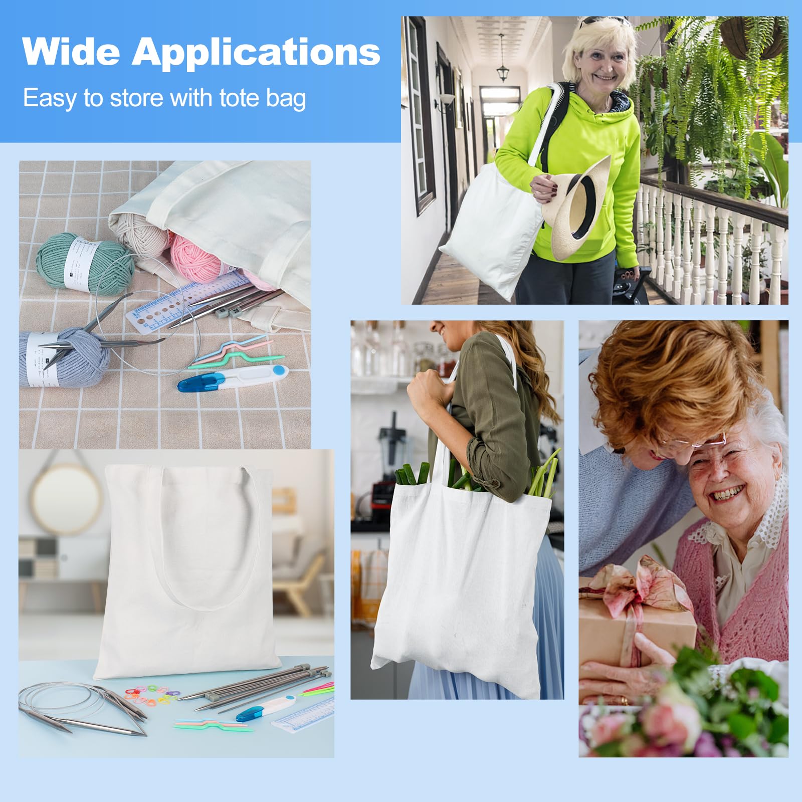 Katech Knitting Needles Set for Beginners, 9 Pairs Circular Knitting Needles Set and 22 Pcs Single Pointed Knitting Needle Set with Tote Bag Knitting Accessories Knit Supplies