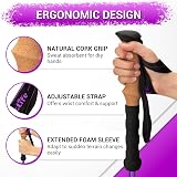 TheFitLife Trekking Poles 7075 Aluminum Cork Grips Telescopic 24-53 in view 2