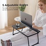 Vivo Technologies Laptop Bed Table Desk with Foldable Legs Black view 2