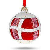 Flag of Denmark Glass Ball Christmas Ornament 3.25 Inches