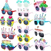 Cagemoga 14 Pack Birthday Glasses Funny Plastic Birthday Eyeglasses Happy Birthday Party Sunglasses for Birthday Party and Photo Booth Props