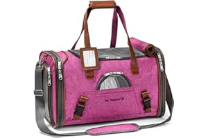 Mr. Peanut's Airline Approved Soft Sided Pet Carrier, Low Profile Gold Series Tote, Premium Brand Self Locking Zippers, Under Seat Compatibility, Plush Faux Fleece Bedding with a Sturdy Plywood Base