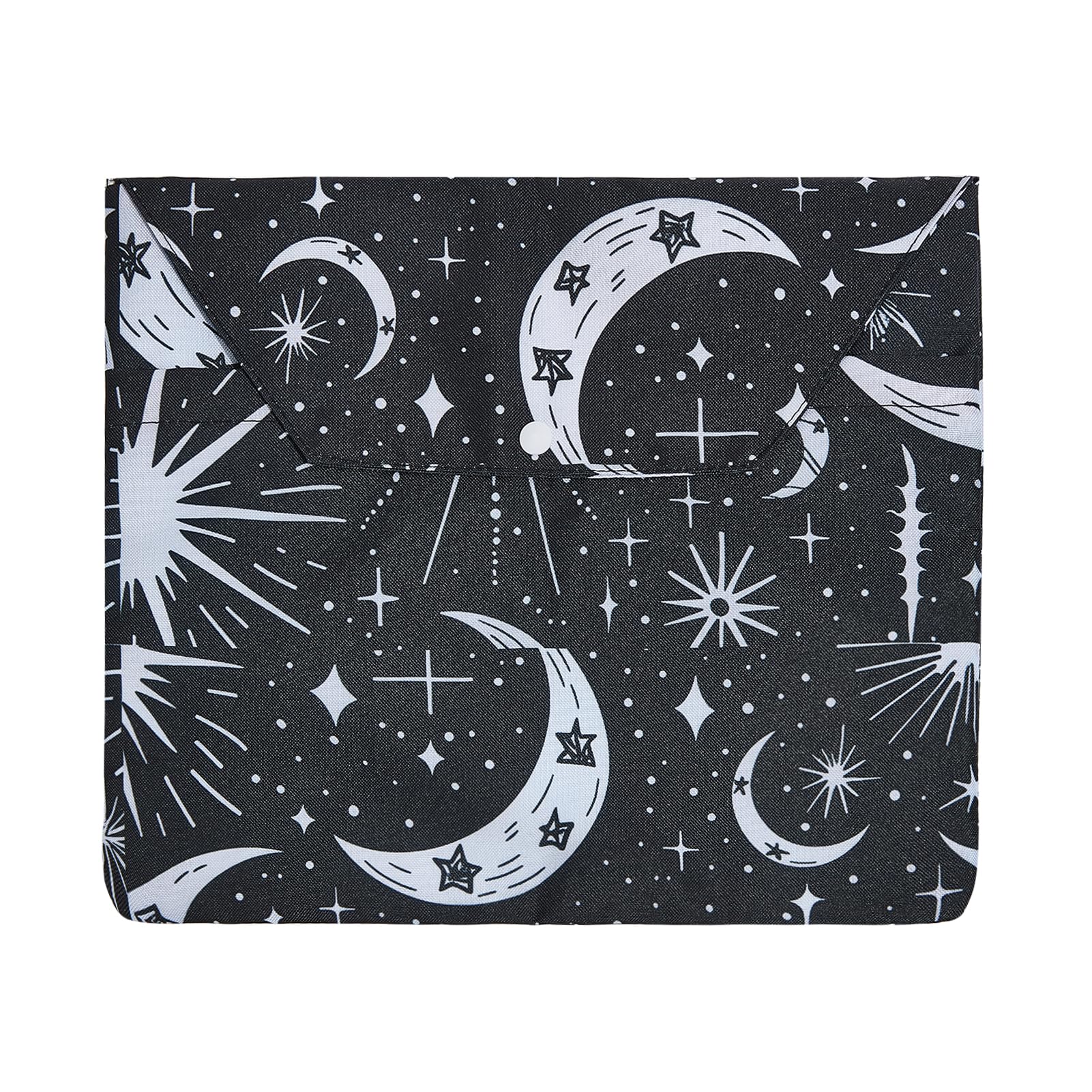 NICENEEDED Star Moon Book Covers, Book Protector with Button, Book Sleeve for Book Lovers Book Protector Waterproof Book Organizer Pouch Notebook Wraps Book Storage Bag for Paperback